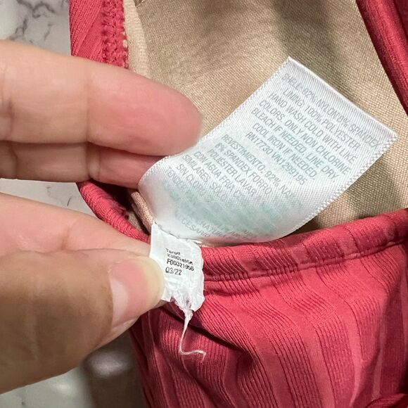 Kona Sol Wide Rib O Ring Onepiece Swimsuit Pink S - Picture 5 of 10